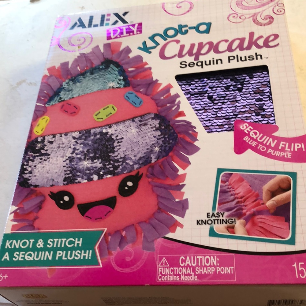 Knot -a cupcake  sequin plush
